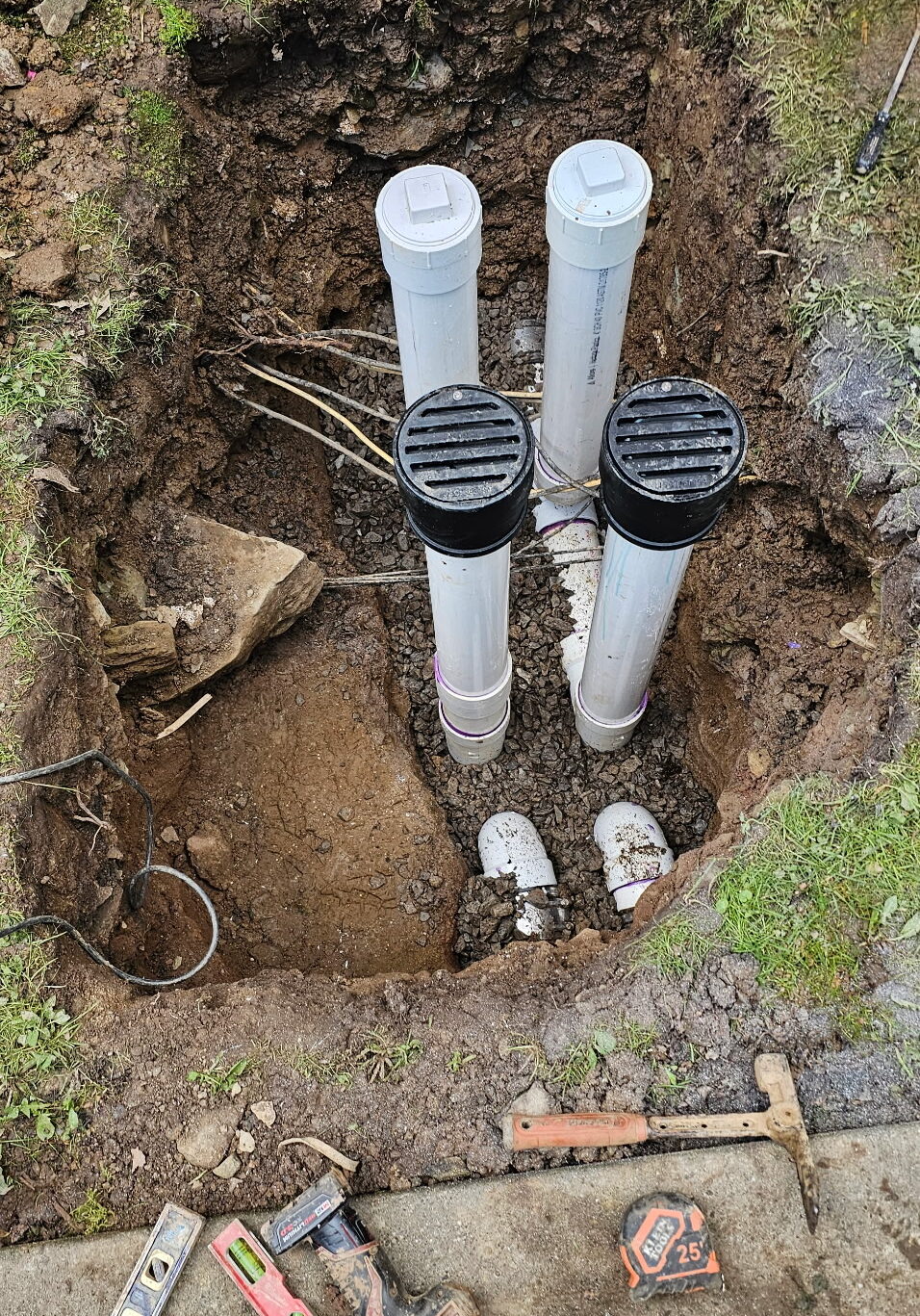 apartment traps replaced with utility lines in way